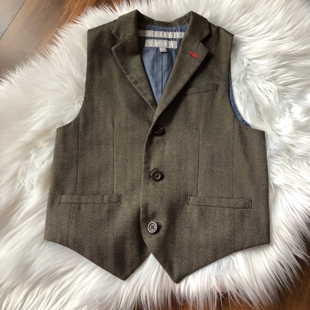 Nordstrom Herringbone ‘Charlie’ vest, boys size M